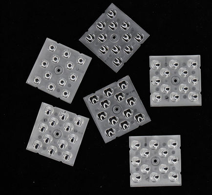 12in1 고출력 50x50MM 다중 렌즈 어레이 광학 LED 렌즈 (LED 가로등용)