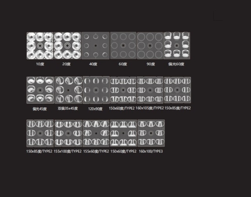 5050 LED 광선 렌즈 50mm P35x45 디그리 경기장 조명용